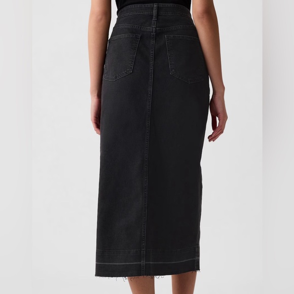 Gap Denim Midi Pencil Skirt - Black - Picture 2 of 5